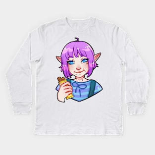 Cute Elf Kids Long Sleeve T-Shirt